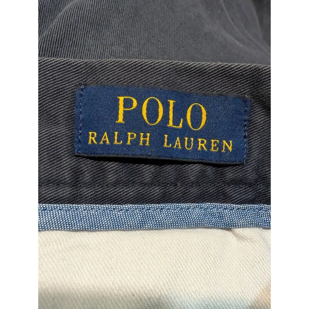 Polo Ralph Lauren Mens Navy Blue Cotton Chino Shorts Size 31 Classic Fit Twill
